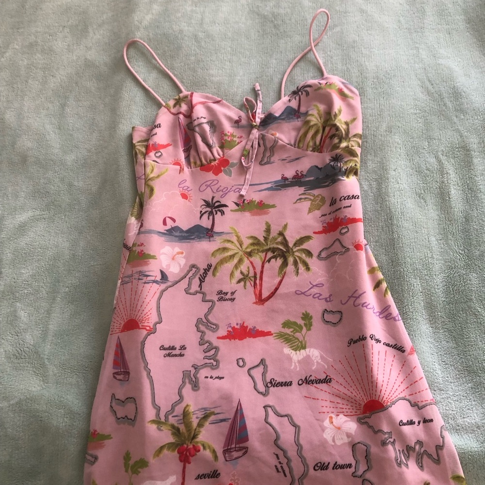 Urban Outfitters Pink and Green Patterned Fabric